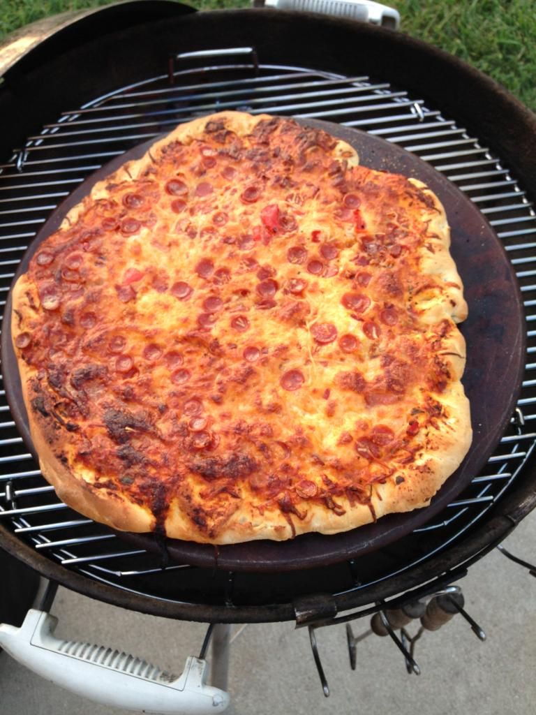 My first try on Kettle Pizza Stone The Virtual er Bulletin Board